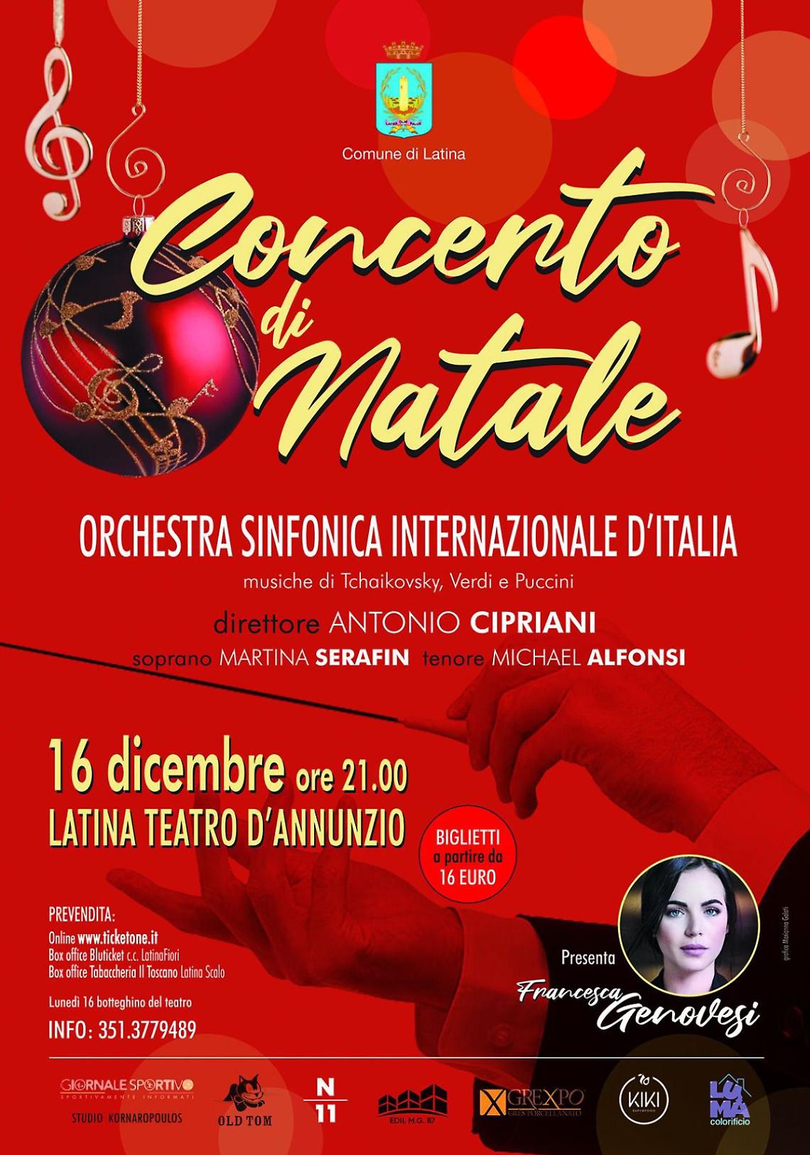 Concerto di Natale al Teatro D’Annunzio con l’Orchestra sinfonica internazionale d’Italia