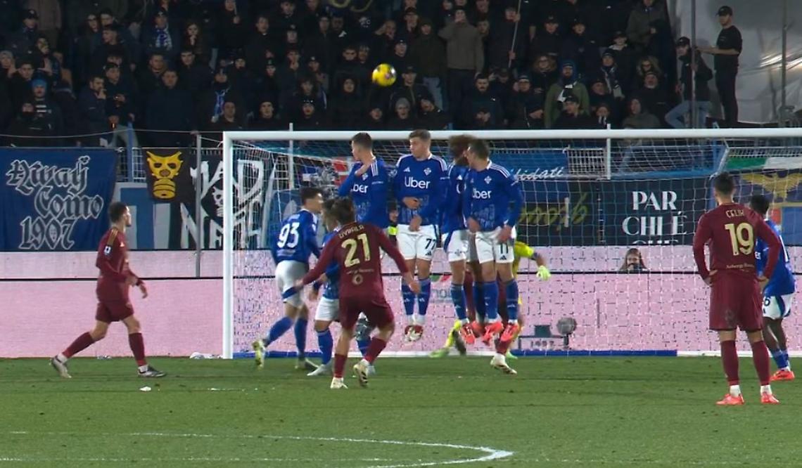 La Roma crolla nel finale a Como, classifica che torna  a rischio