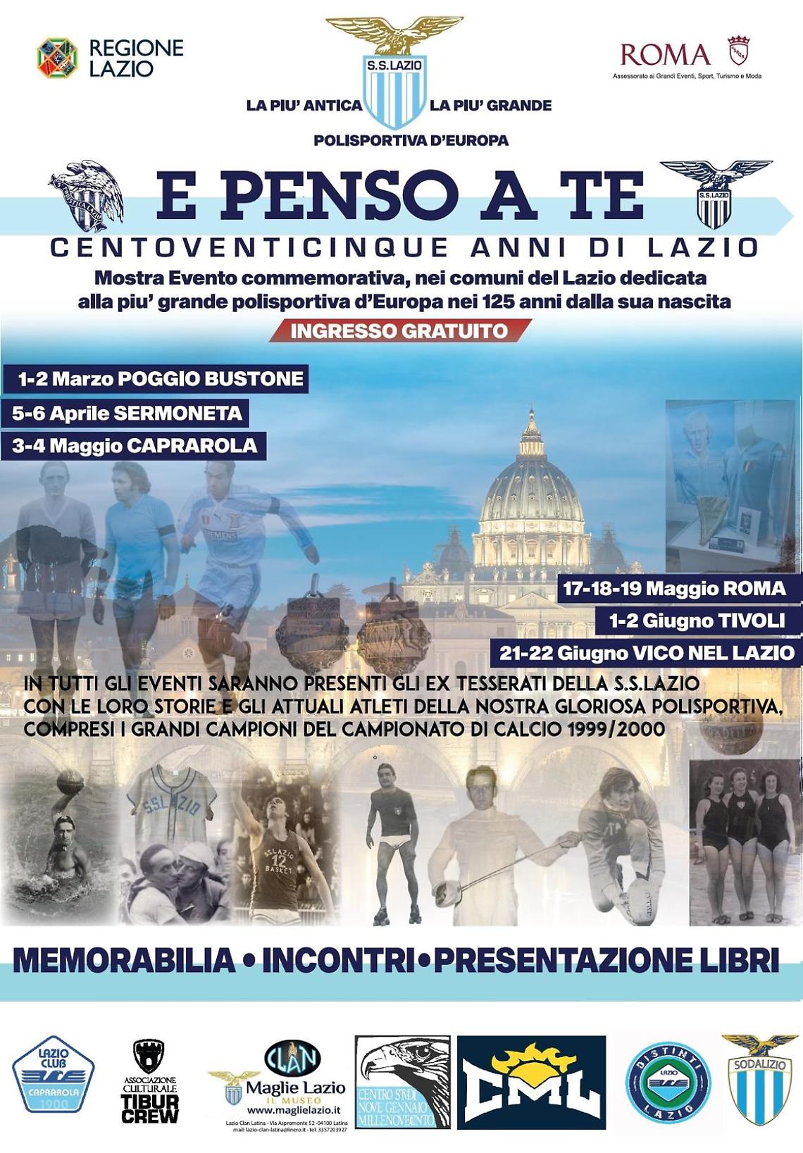 "E penso a te", i 125 anni di storia della Lazio anche a Sermoneta