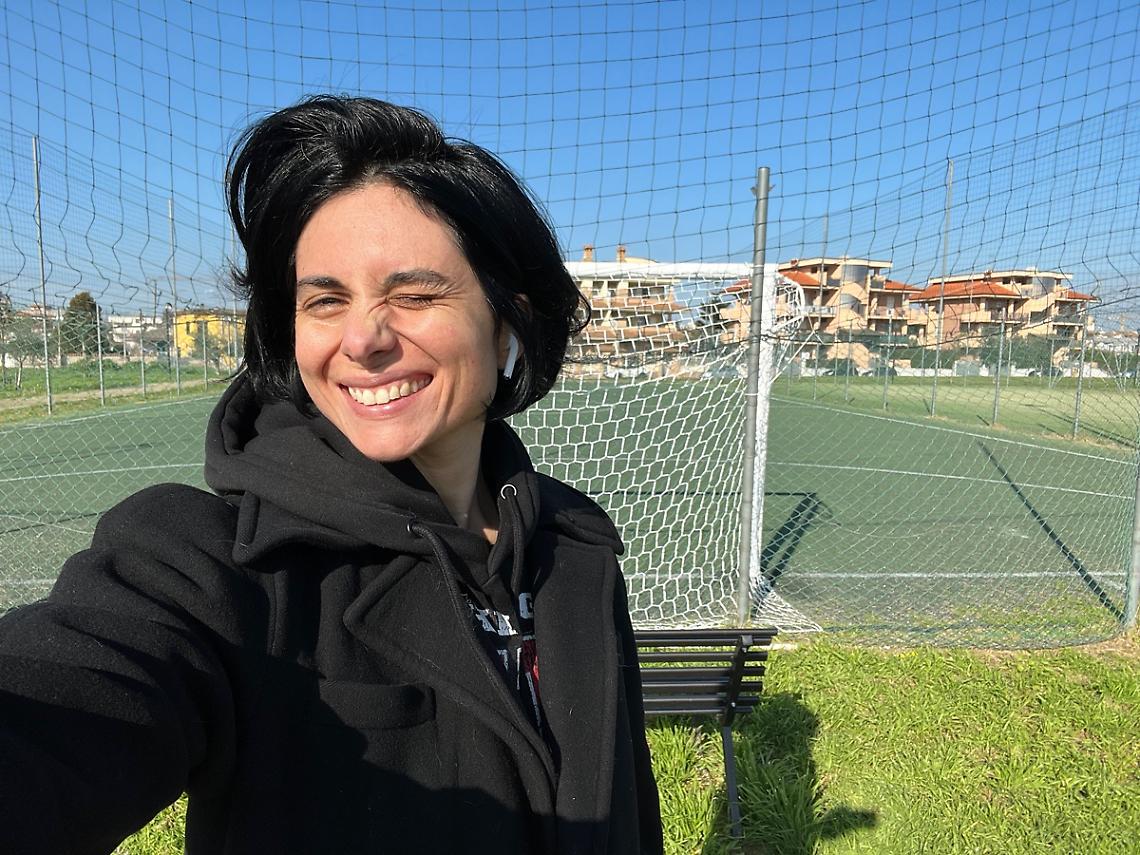 Giordana Angi regala un campo di calcio al parco Don Zanardo di Aprilia