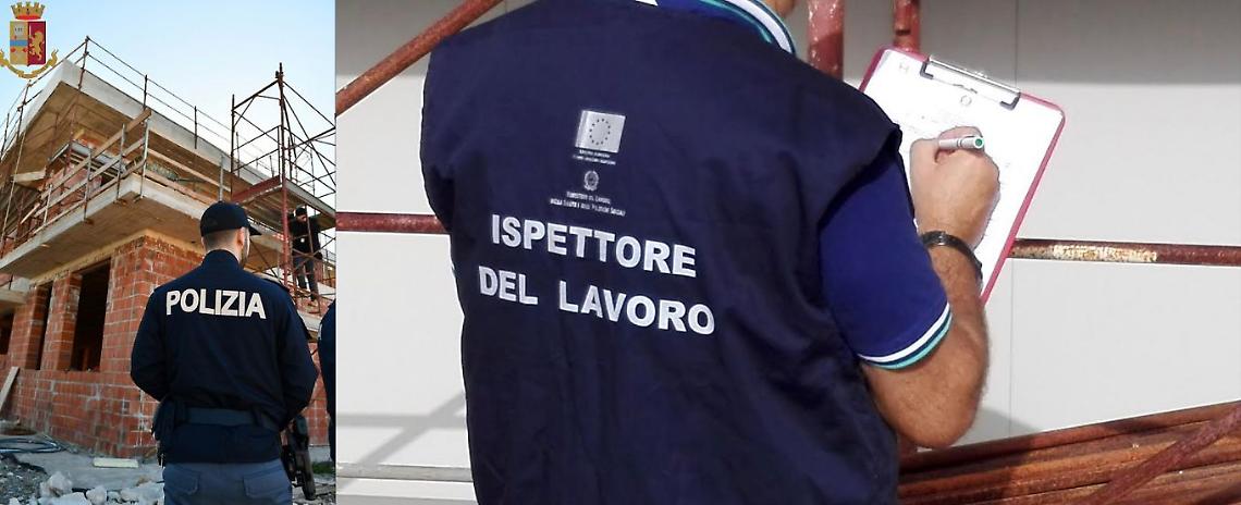 Lavoratori a nero e sicurezza: multa  e sospensione di un cantiere