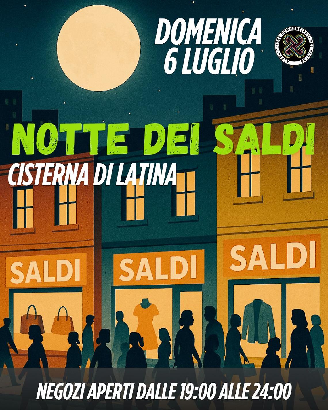 Questa sera il centro si accende: torna la Notte dei Saldi