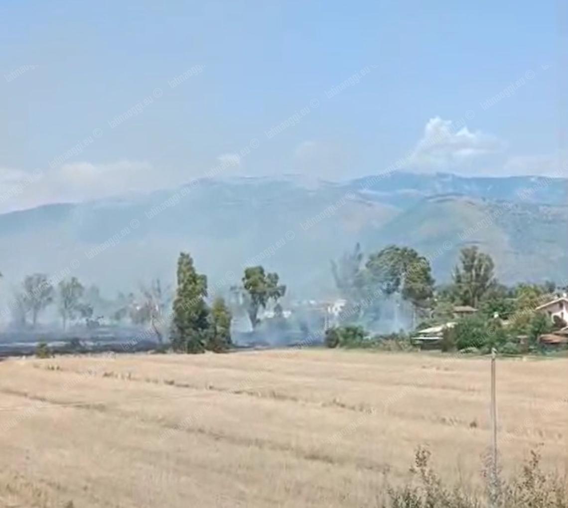 Incendio in via di Tor Tre Ponti lambisce le case