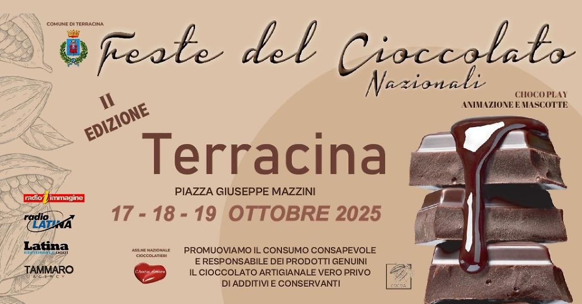 Il Tour delle Feste del Cioccolato torna a Terracina: tre giorni di gusto e divertimento
