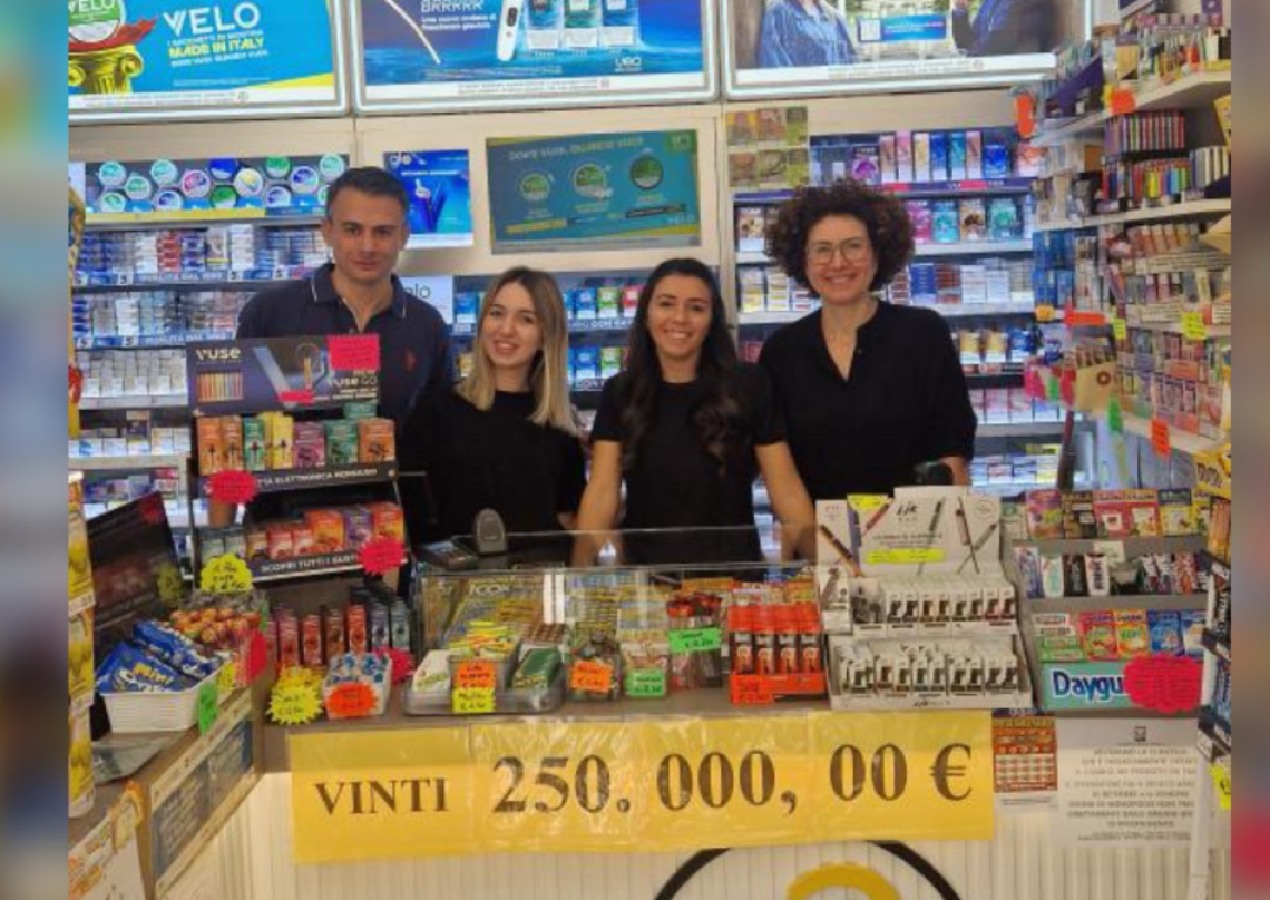 Gratta e Vinci da 5 euro regala una vincita da 250 mila euro a Latina