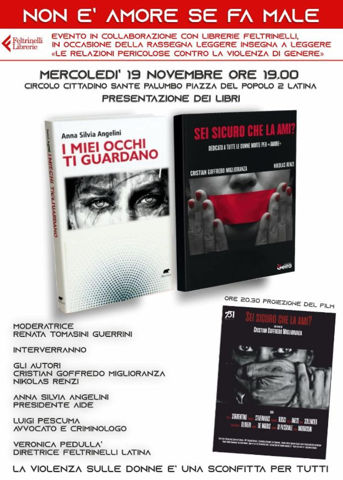 "Non è amore se fa male": l'evento al Circolo Cittadino