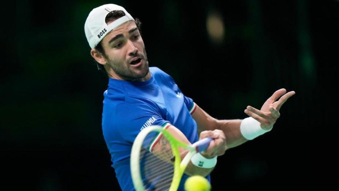 Italia avanti 1-0 sull'Austria grazie a Matteo Berrettini