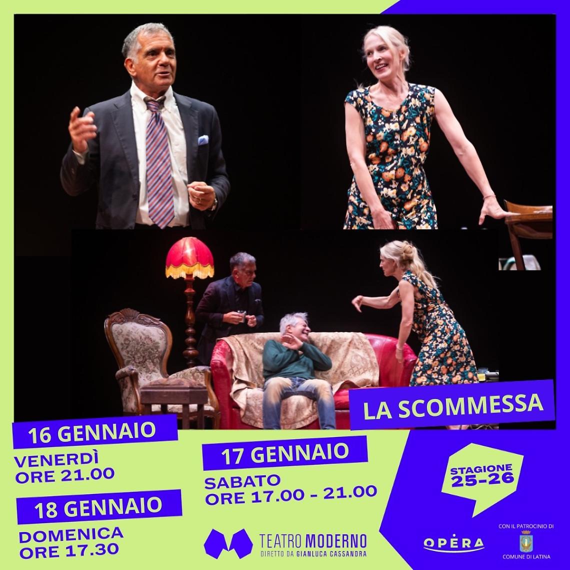 La scommessa sul filo dei sentimenti: prima commedia dell'anno al teatro Moderno