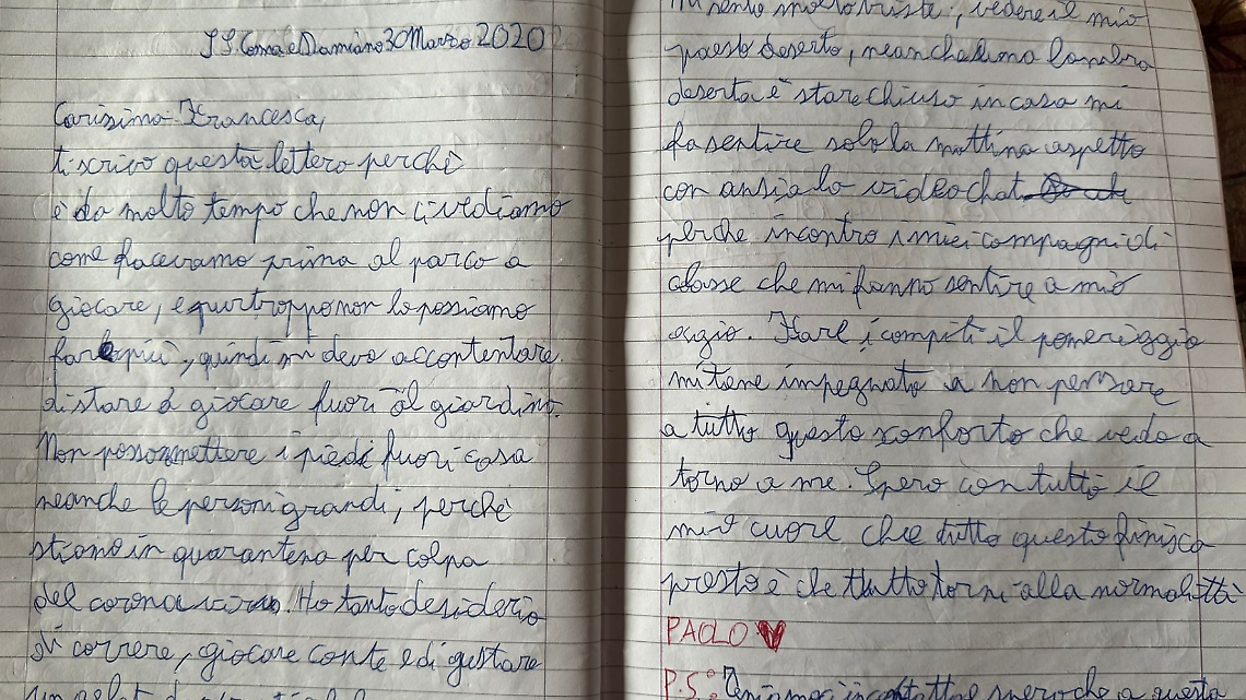 Nella lettera ad un&rsquo;amica il quattordicenne  riportava il disagio per l&rsquo;atteggiamento di un docente