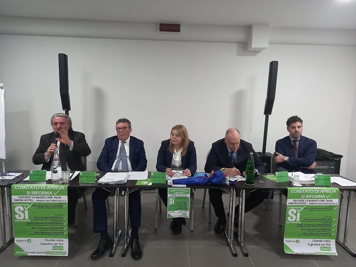 Referendum sulla giustizia, ad Aprilia magistrati e giuristi per il s&igrave; alla riforma