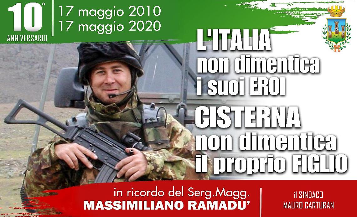 Dieci anni senza Ramad&ugrave;, Cisterna ricorda il suo eroe contemporaneo