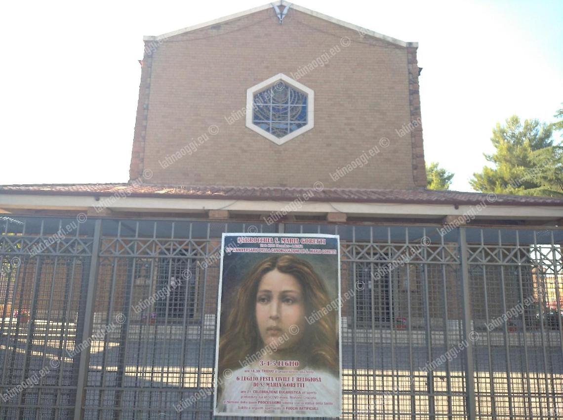 Per Santa Maria Goretti processione interna, Messa all'aperto e fuochi d'artificio