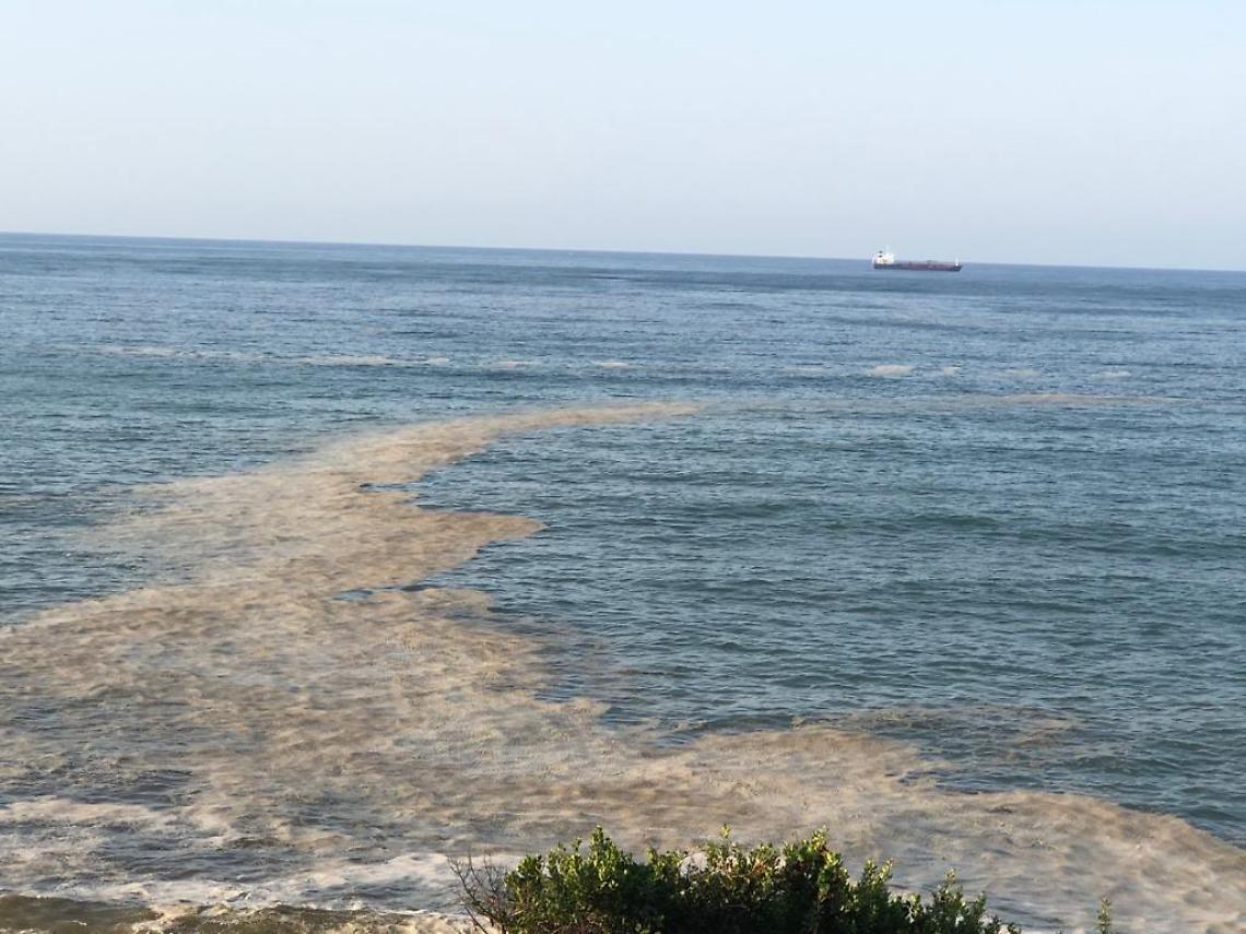 Enorme scia marrone in mare, sconcerto dei bagnanti