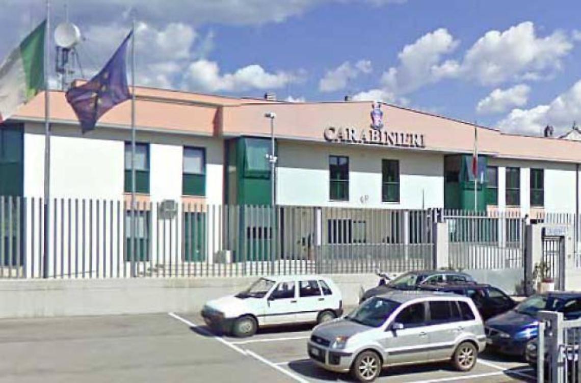 La caserma dei carabinieri di Terracina