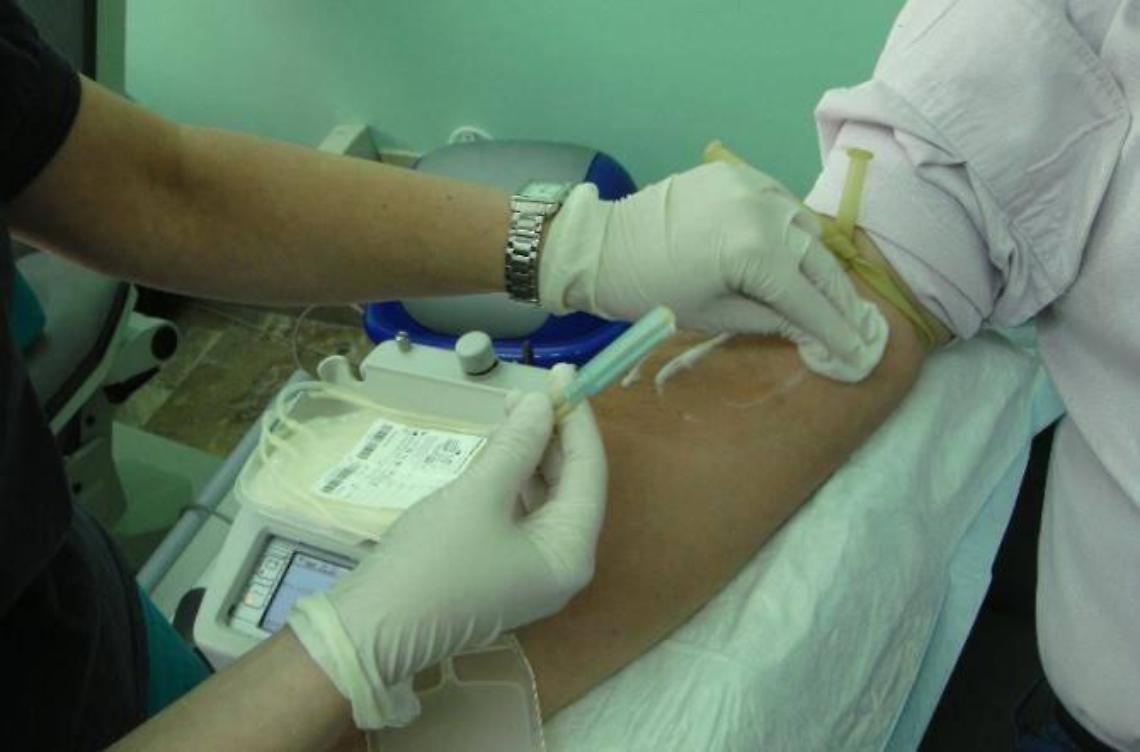 Un prelievo del sangue