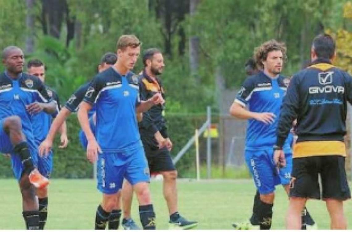 Una seduta di allenamento del Latina