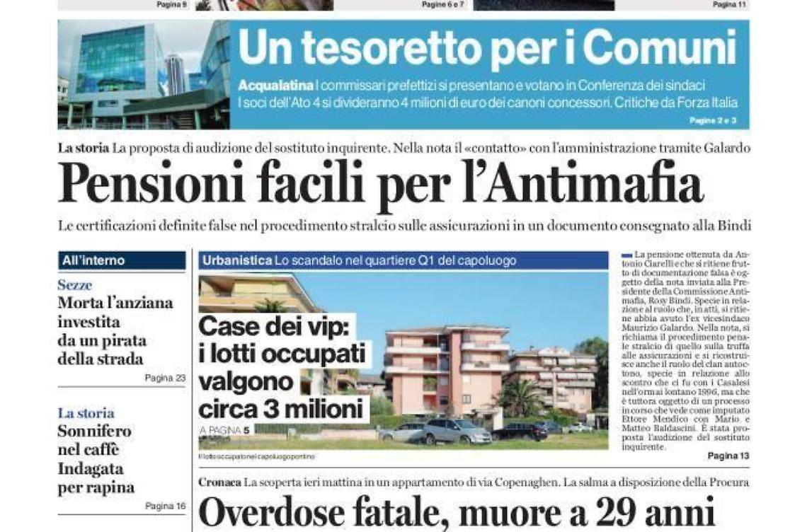 CHIEDI AL TUO EDICOLANTE LATINA OGGI IN ABBINAMENTO CON IL GIORNALE