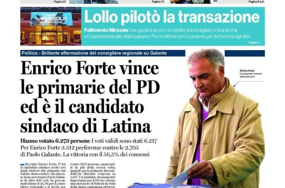CHIEDI AL TUO EDICOLANTE LATINA OGGI IN ABBINAMENTO CON IL GIORNALE