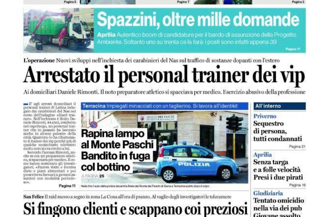 Chiedi al tuo edicolante Latina Oggi in abbinamento con il Giornale