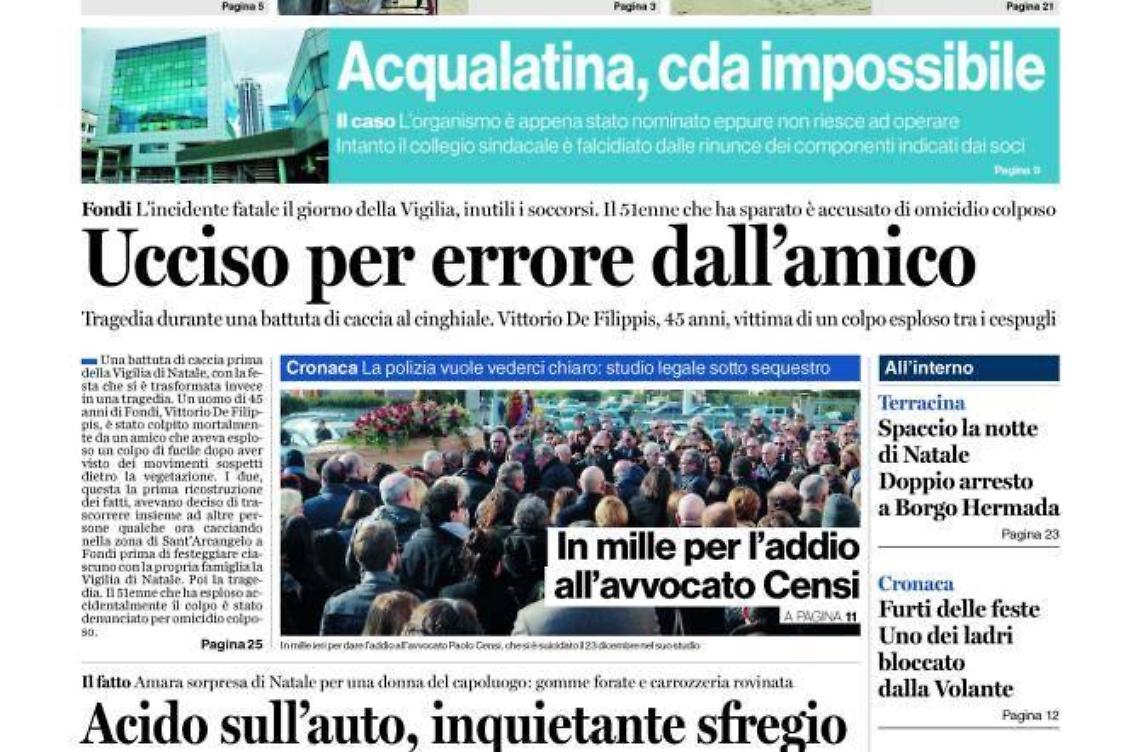 Chiedi al tuo edicolante Latina Oggi e Il Giornale 
