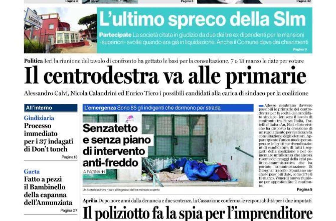 CHIEDI AL TUO EDICOLANTE LATINA OGGI IN ABBINAMENTO CON IL GIORNALE