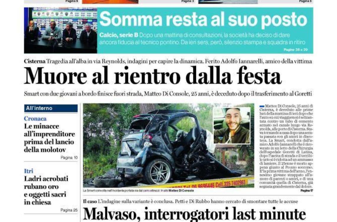 CHIEDI AL TUO EDICOLANTE LATINA OGGI IN ABBINAMENTO CON IL GIORNALE