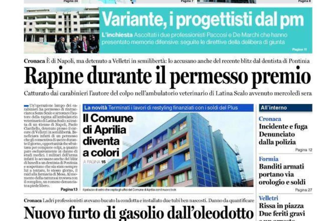 CHIEDI AL TUO EDICOLANTE LATINA OGGI IN ABBINAMENTO CON IL GIORNALE