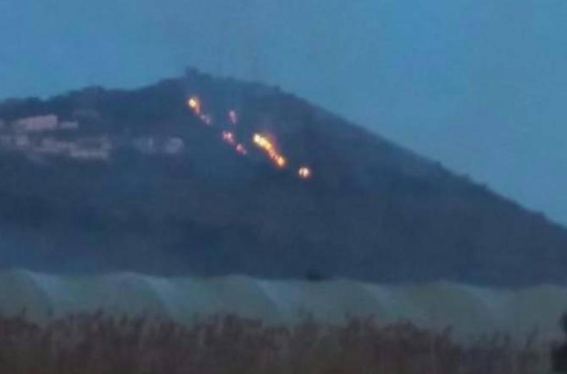Sezze, Incendio su Monte Trevi