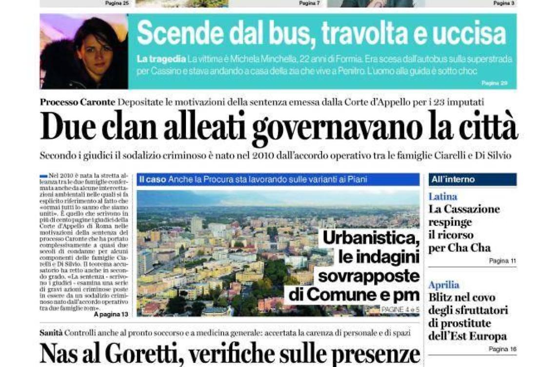 Chiedi al tuo edicolante Latina Oggi e Il Giornale