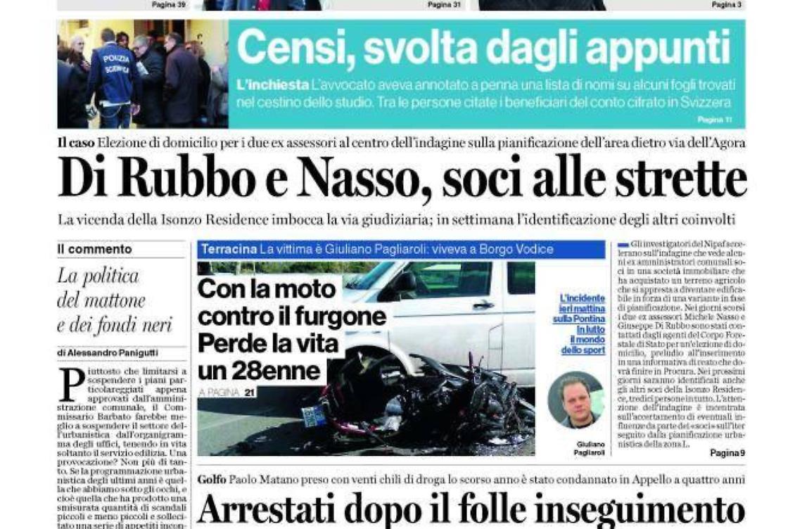 CHIEDI AL TUO EDICOLANTE LATINA OGGI IN ABBINAMENTO CON IL GIORNALE