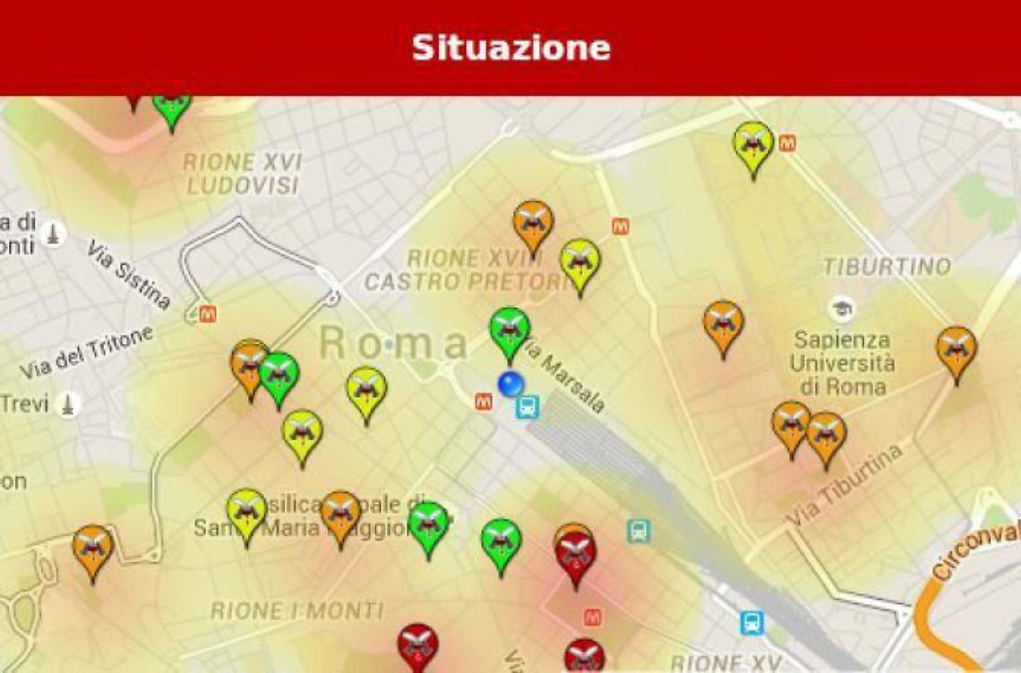 Contro le zanzare adesso arriva anche un' App con tanto di mappa