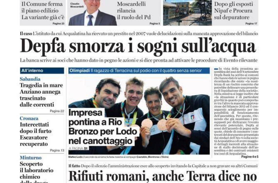 Chiedi al tuo edicolanteLatina Oggi e Il Giornale