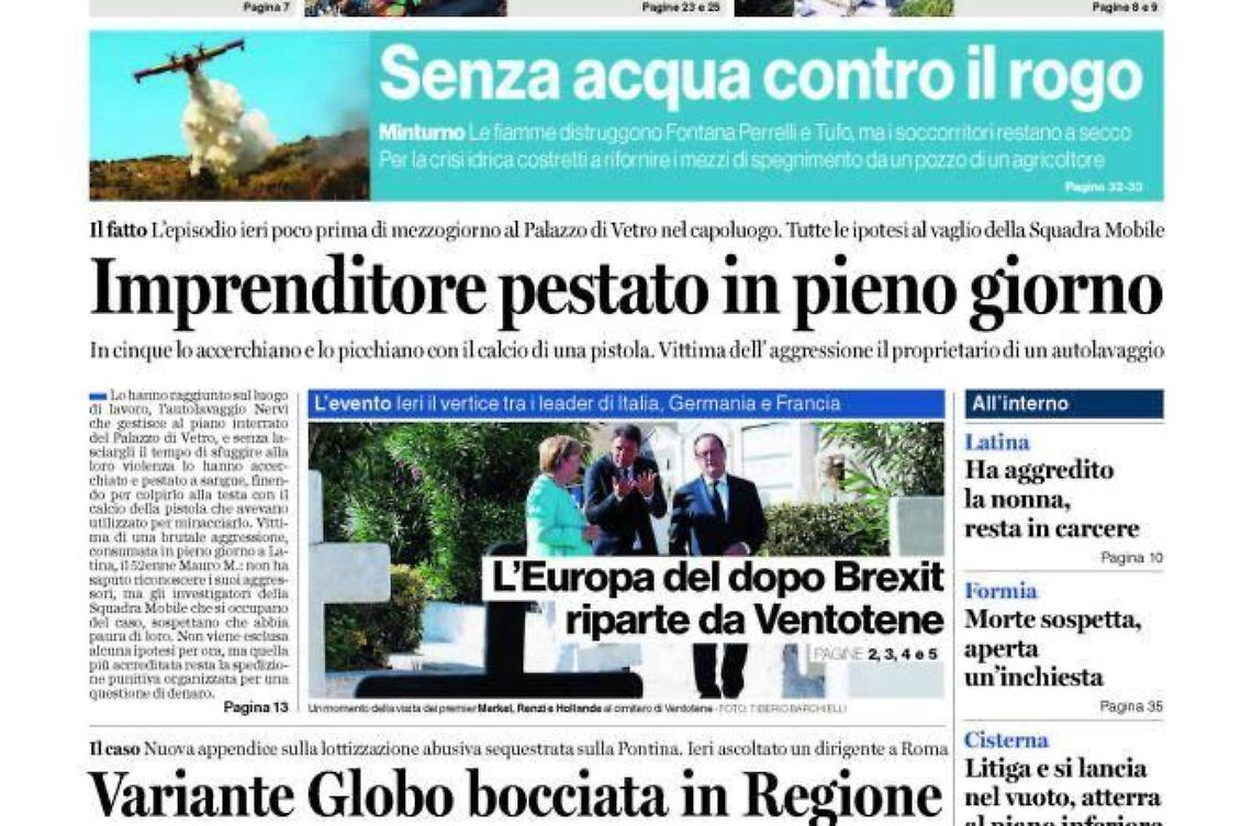 CHIEDI AL TUO EDICOLANTE LATINA OGGI IN ABBINAMENTO CON IL GIORNALE