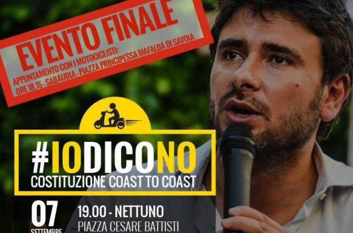M5S dice "No" al referendum, stasera a Nettuno Di Battista e Di Maio