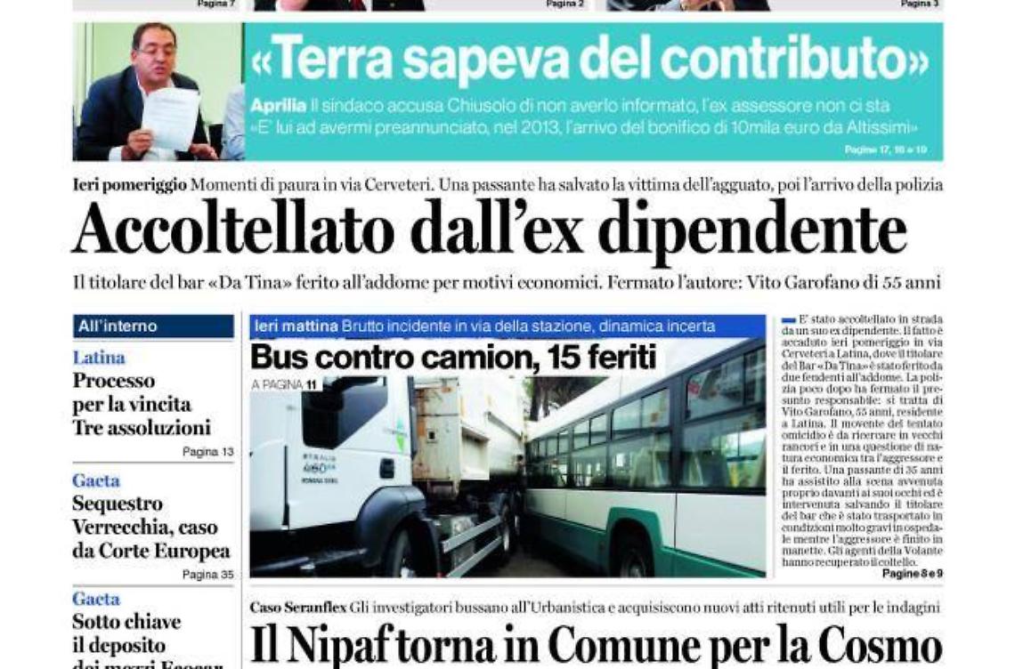CHIEDI AL TUO EDICOLANTE LATINA OGGI IN ABBINAMENTO CON IL GIORNALE