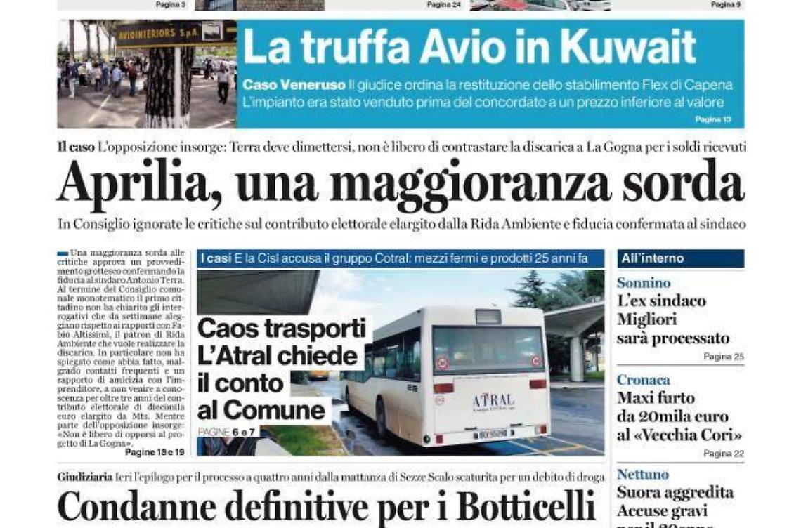 CHIEDI AL TUO EDICOLANTE LATINA OGGI IN ABBINAMENTO CON IL TEMPO