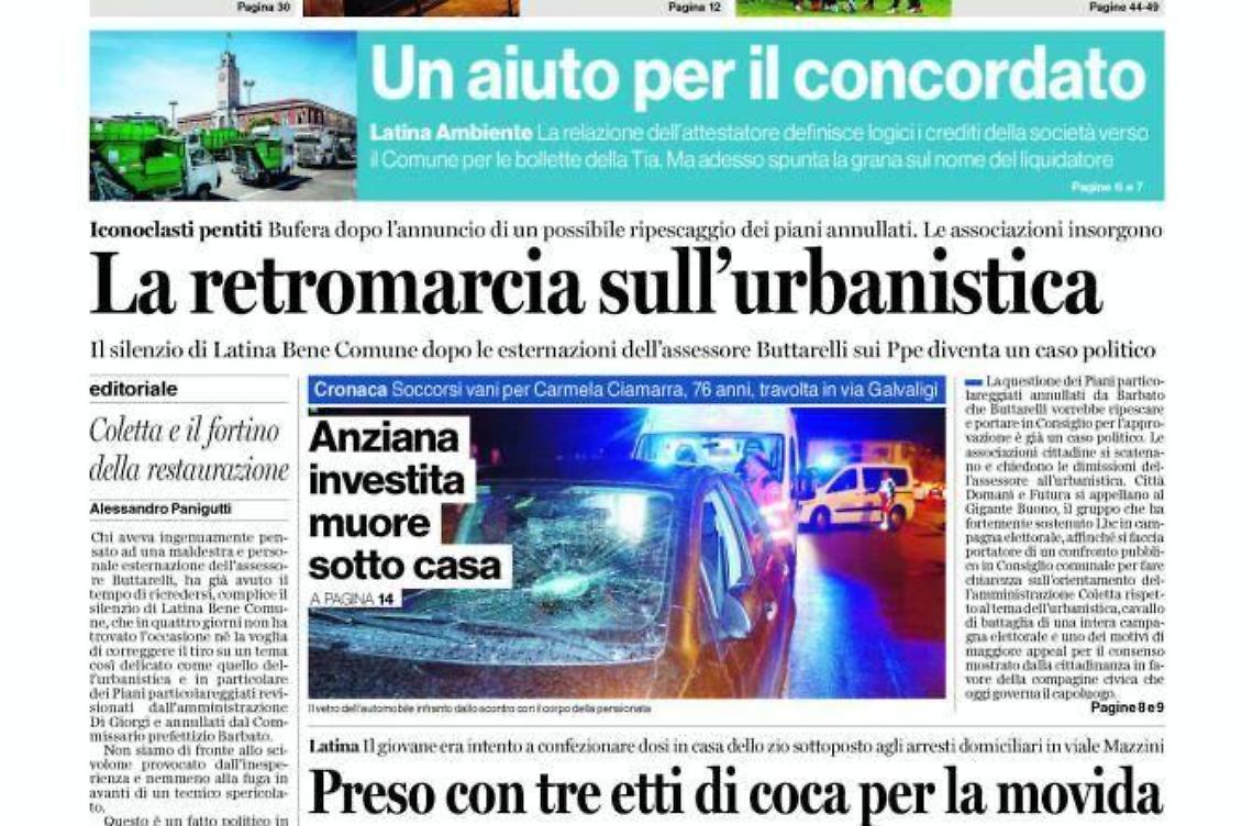 CHIEDI AL TUO EDICOLANTE LATINA OGGI IN ABBINAMENTO CON IL TEMPO