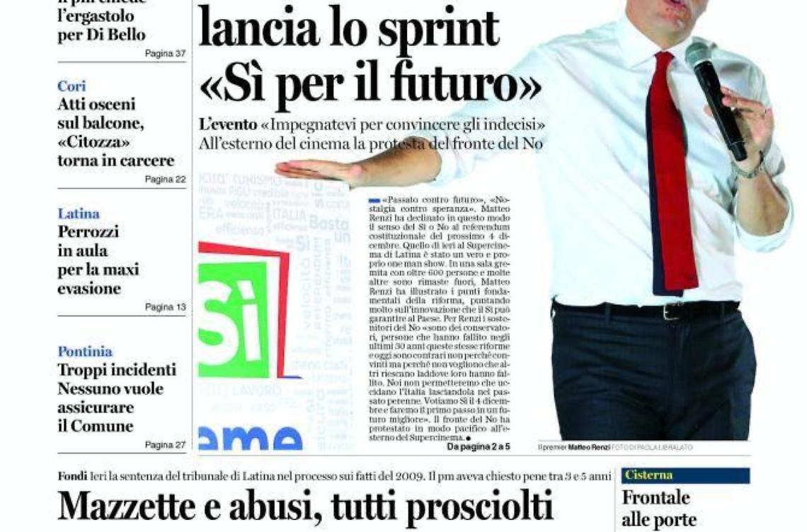 CHIEDI AL TUO EDICOLANTE LATINA OGGI IN ABBINAMENTO CON IL TEMPO