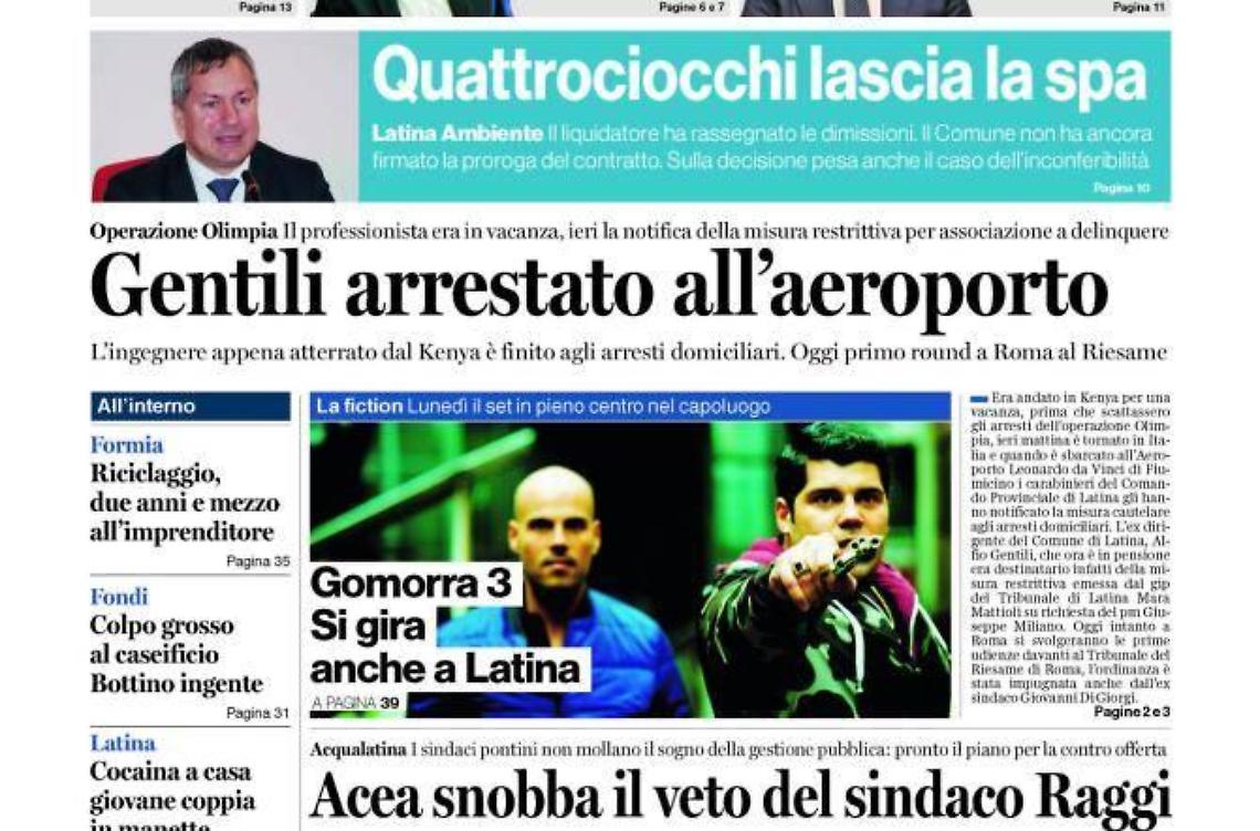 CHIEDI AL TUO EDICOLANTE LATINA OGGI IN ABBINAMENTO CON IL TEMPO