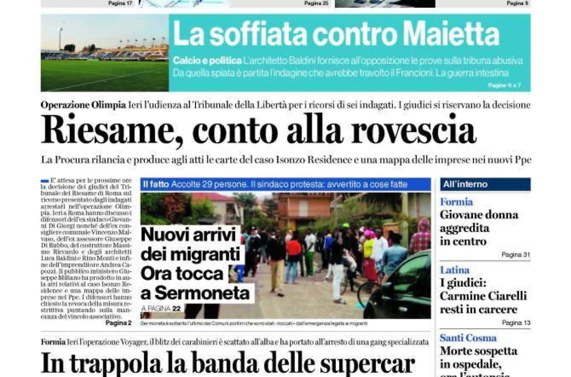 Chiedi al tuo edicolanteLatina Oggi e Il Tempo