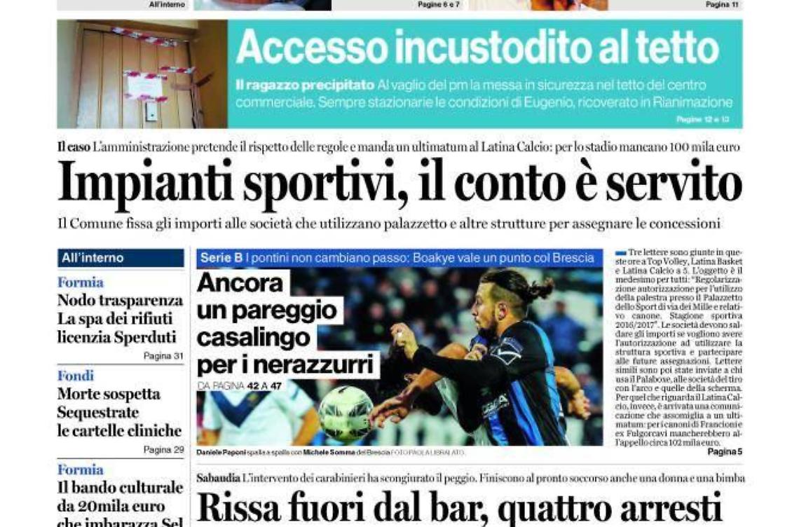 Chiedi al tuo edicolanteLatina Oggi e Il Tempo
