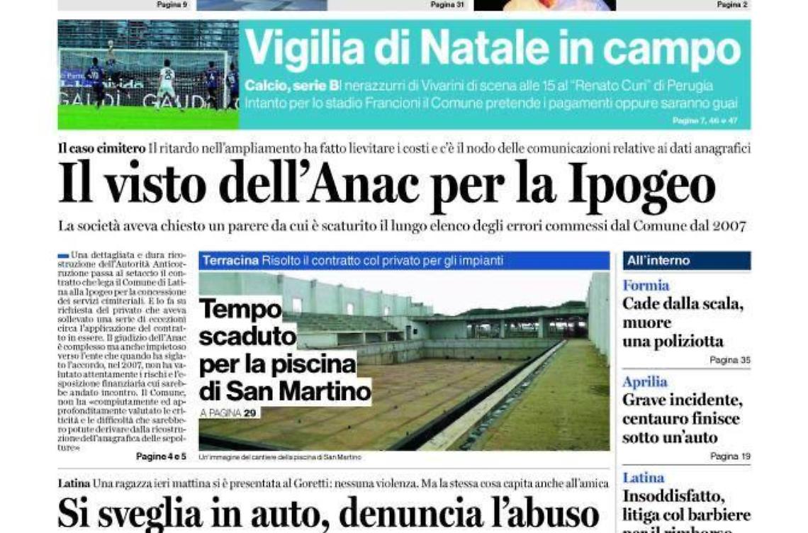 Chiedi al tuo edicolanteLatina Oggi e Il Tempo