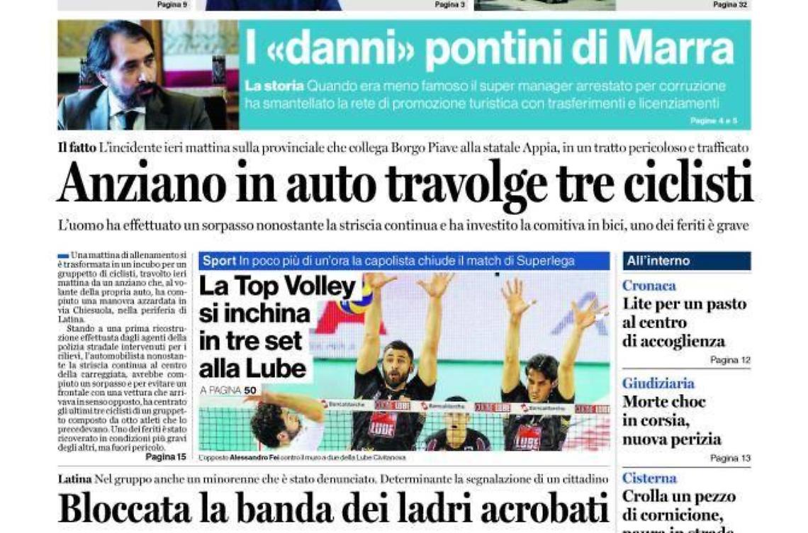 CHIEDI AL TUO EDICOLANTE LATINA OGGI IN ABBINAMENTO CON IL TEMPO