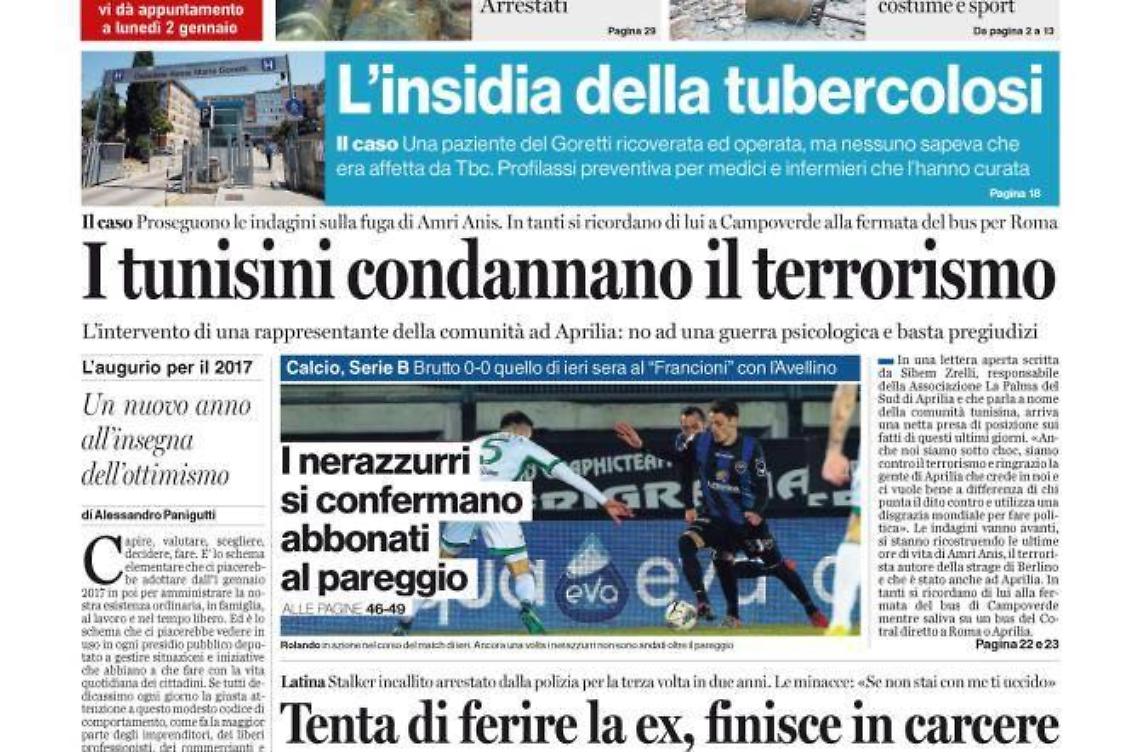 CHIEDI AL TUO EDICOLANTE LATINA OGGI IN ABBINAMENTO CON IL TEMPO