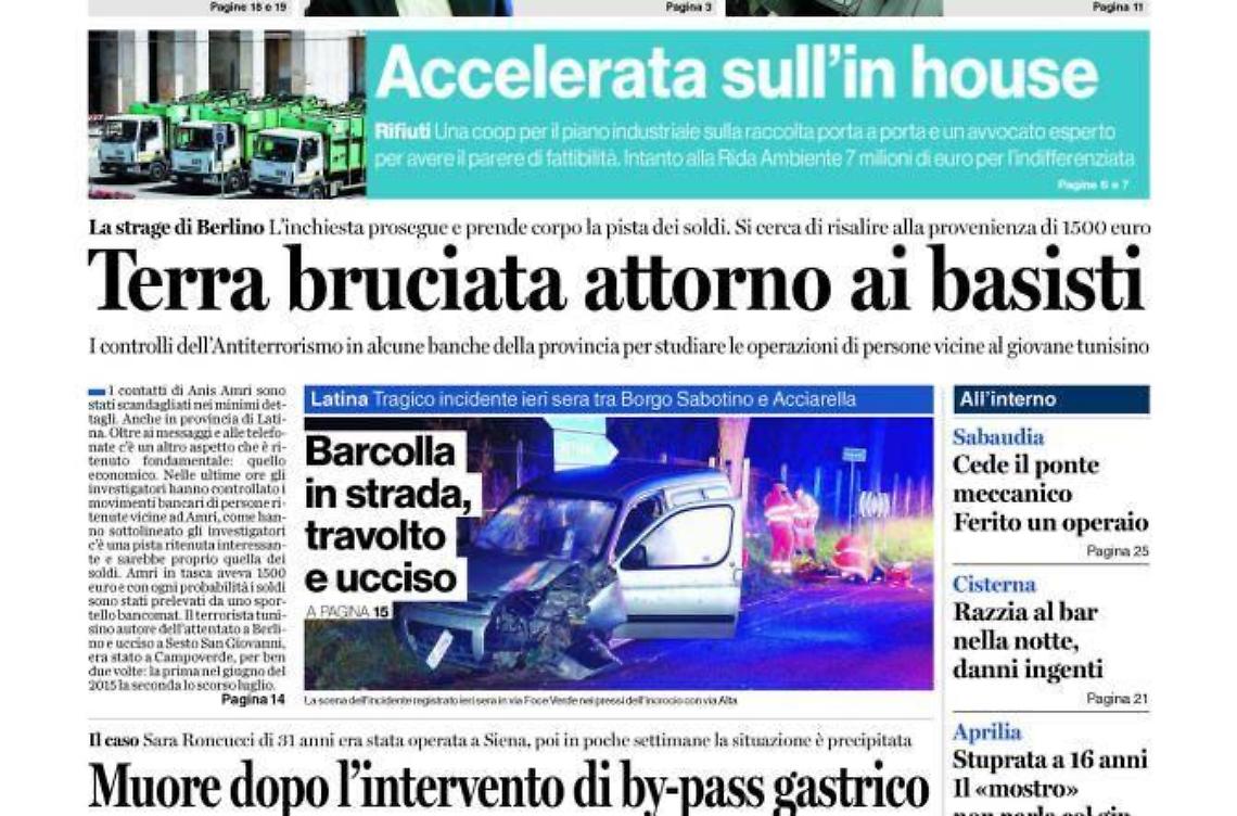 Chiedi al tuo edicolanteLatina Oggi e Il Tempo