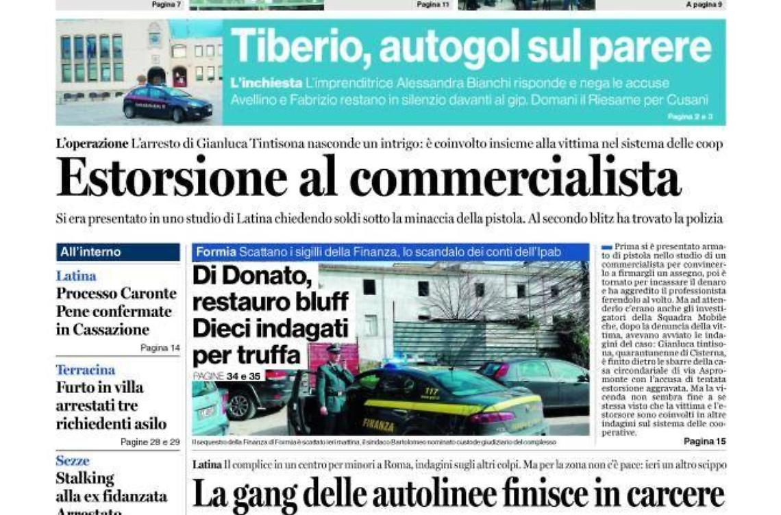 CHIEDI AL TUO EDICOLANTE LATINA OGGI IN ABBINAMENTO CON IL TEMPO