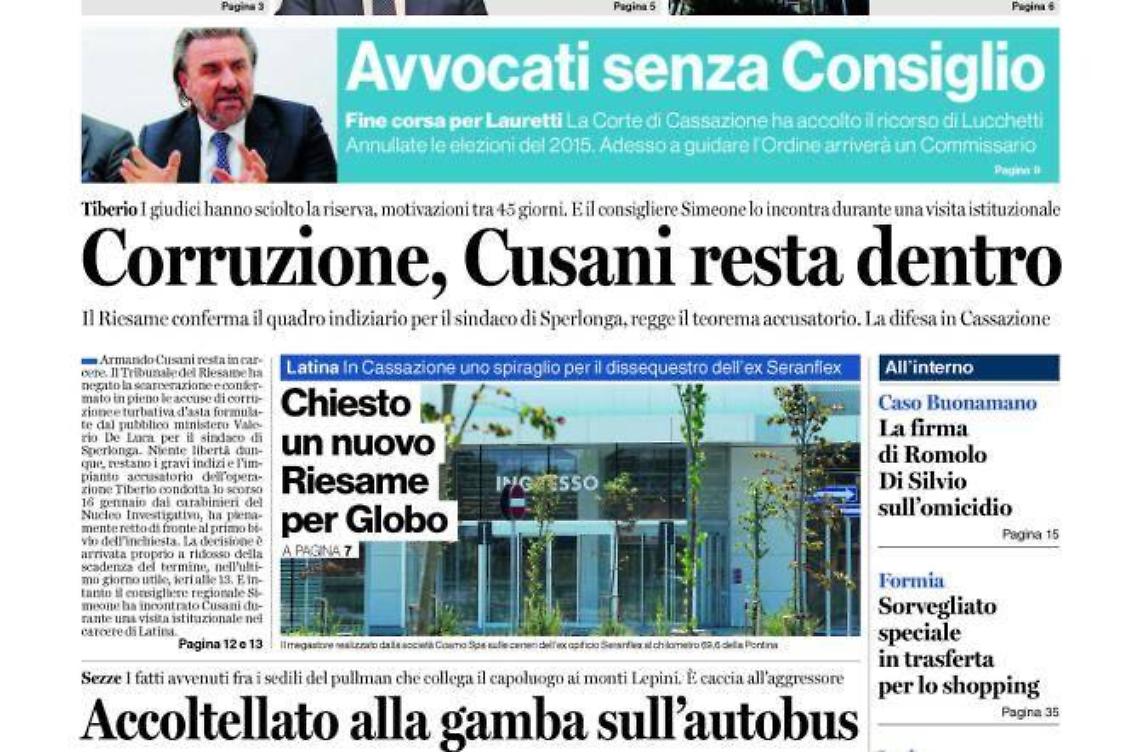 CHIEDI AL TUO EDICOLANTE LATINA OGGI IN ABBINAMENTO CON IL TEMPO