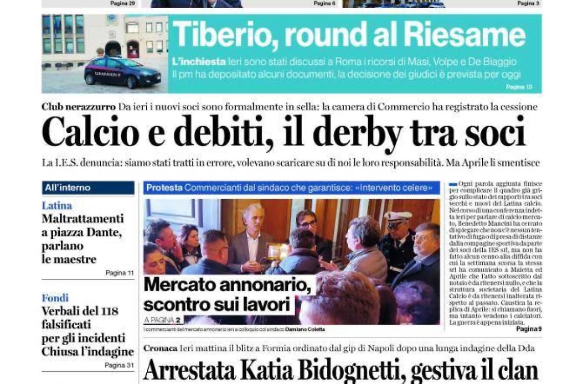 CHIEDI AL TUO EDICOLANTE LATINA OGGI IN ABBINAMENTO CON IL TEMPO