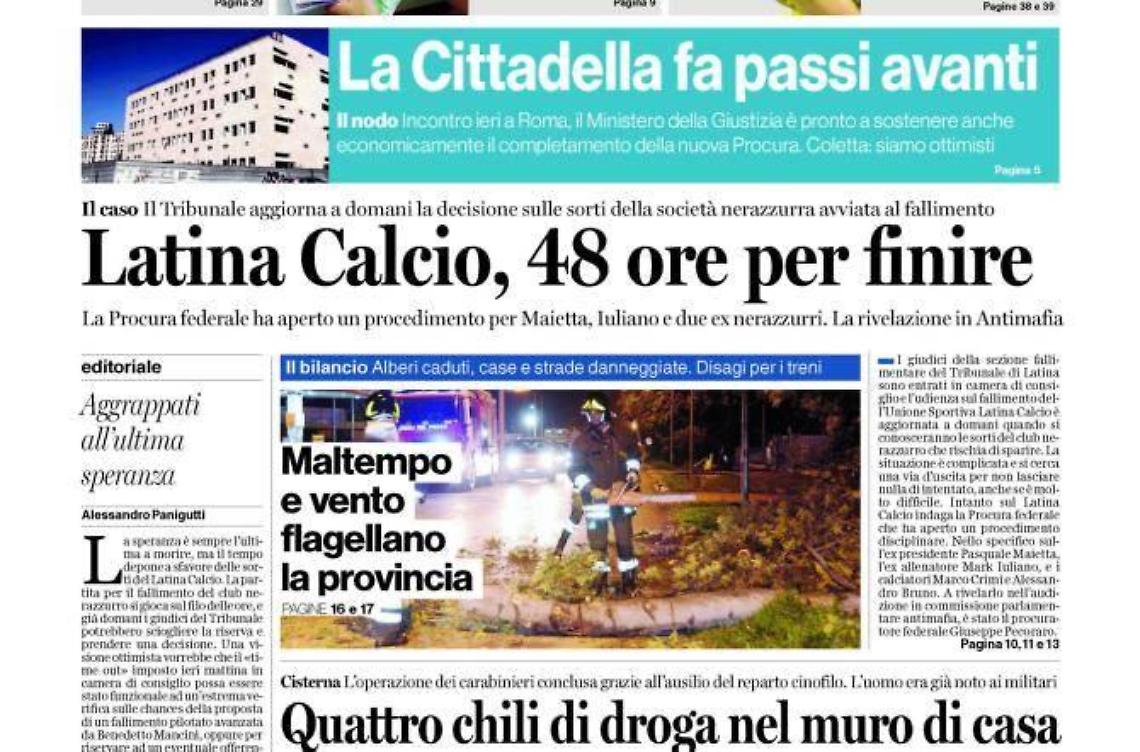Chiedi al tuo edicolanteLatina Oggi e Il Tempo