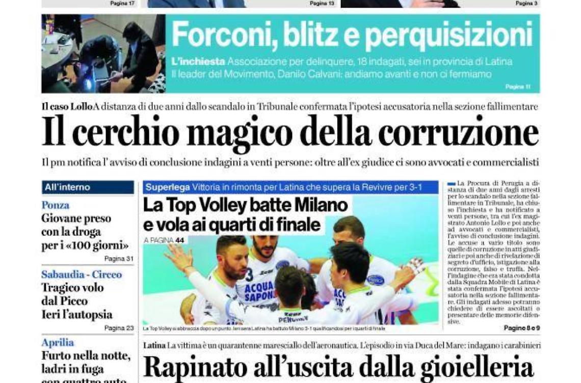 CHIEDI AL TUO EDICOLANTE LATINA OGGI IN ABBINAMENTO CON IL TEMPO
